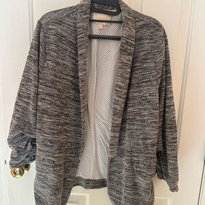 Grey Open-Front Women's blazer